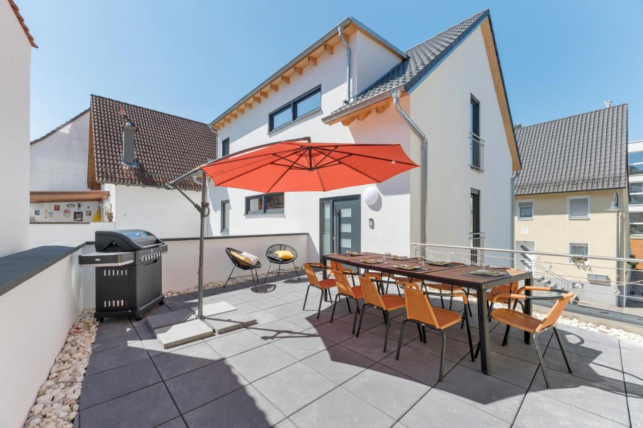 Golden Home With Barbecue, Yoga, Football Table Sinsheim Exterior foto